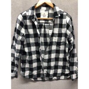 So Perfect Shirt Women’s Size XL Black Gray Buffalo Check